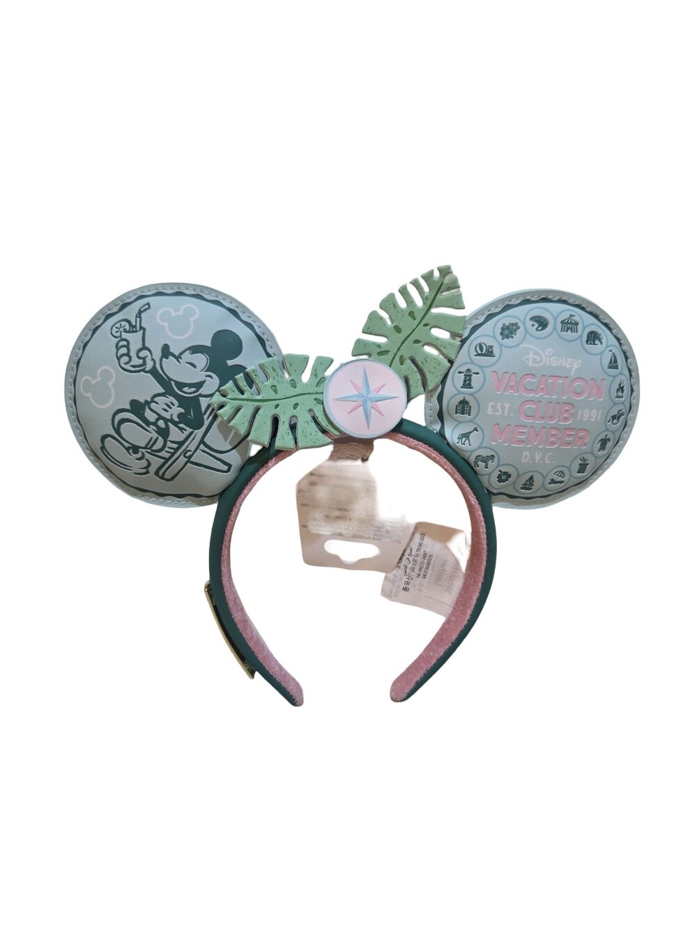 Disney Parks DVC Loungefly Vacation Club Tropical Mickey Ears Headband NEW